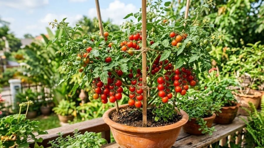Bạn có thể tự trồng cây cà chua trong chậu ngay tại nhà.