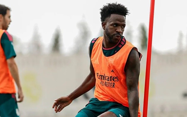 Vinicius đã hội quân trước mùa giải cùng Real Madrid. (Ảnh: Trang chủ Real Madrid)