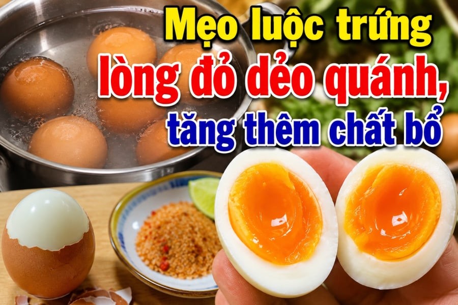 Mẹo luộc trứng lòng đỏ dẻo quánh, tăng thêm chất bổ