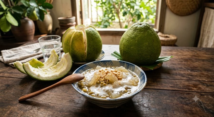 Không chỉ phần múi, vỏ bưởi cũng được người Việt chế biến thành nhiều món ăn như chè bưởi, mứt vỏ bưởi và được ứng dụng trong nhiều mẹo chăm sóc sức khỏe, làm đẹp.