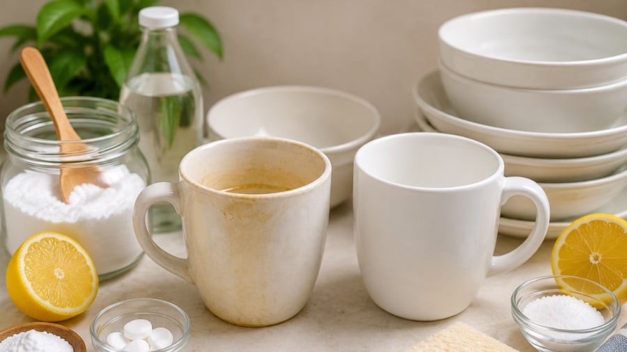 Đừng để những vệt ố vàng này trên cốc chén, áp dụng ngay các mẹo này để sạch sẽ