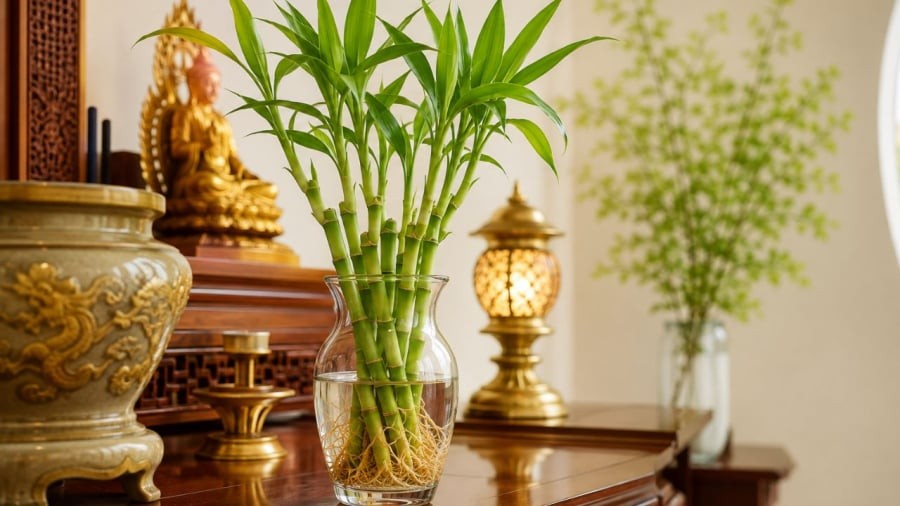 Nhiều gia đình thích trồng cây phát tài để ở ban thờ nhưng cây lại hay bị vàng úa