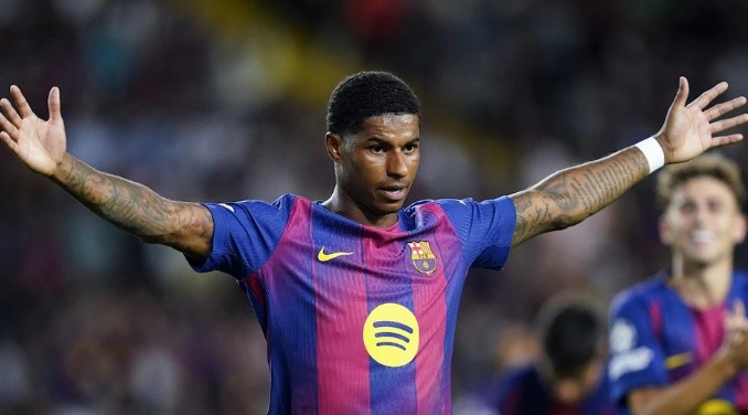 Tương lai Rashford sau thời gian cho mượn tại Barca vẫn còn là dấu hỏi lớn. Ảnh: Getty.\