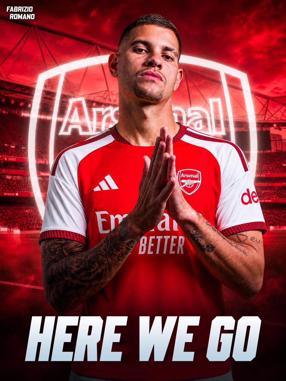 Arsenal và Newcastle United đã đạt thỏa thuận cho Bruno Guimaraes. Ảnh: X.com/Fabrizio Romano.
