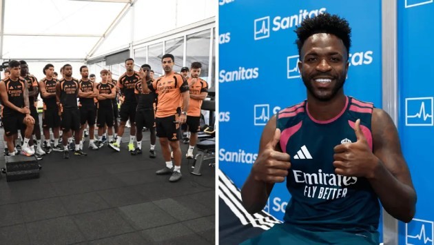 Dàn sao Arsenal đang dõi theo thương vụ Vinicius. Ảnh: Getty.