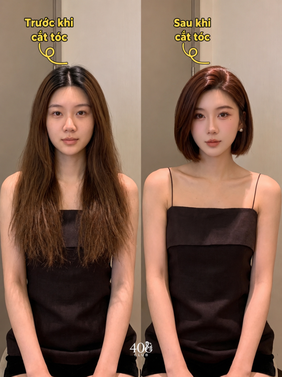 Một trong những kiểu tóc được yêu thích nhất là bob có độ dài ngang cằm. 