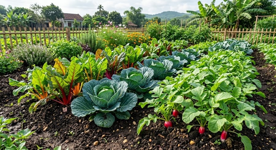 Chăm sóc đúng cách và giữ đủ độ ẩm sẽ giúp các loại rau phát triển nhanh, cho năng suất cao.