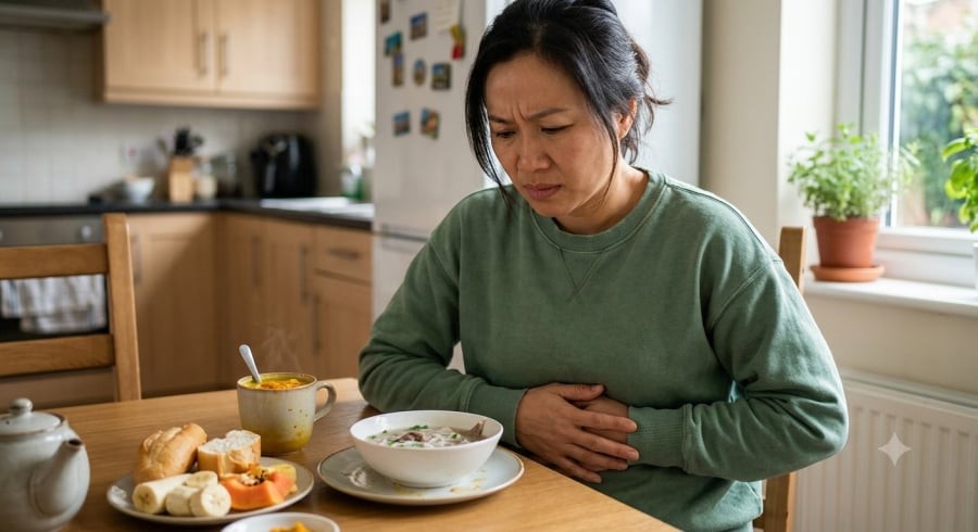 Người bị viêm loét hoặc trào ngược dạ dày nên thận trọng khi uống nghệ pha mật ong lúc bụng đói.