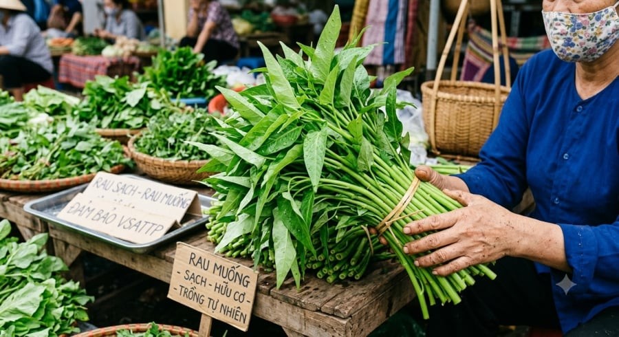 Rau muống có khả năng hấp thu kim loại nặng cao nếu được trồng trong đất hoặc nguồn nước bị ô nhiễm.