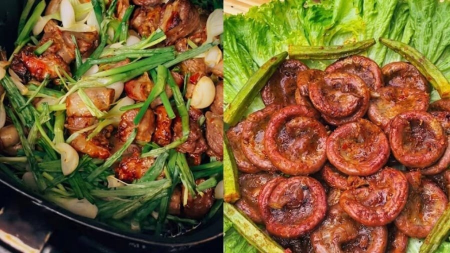 Lòng lợn nướng bằng nồi chiên không dầu thơm ngon, dễ chế biến.