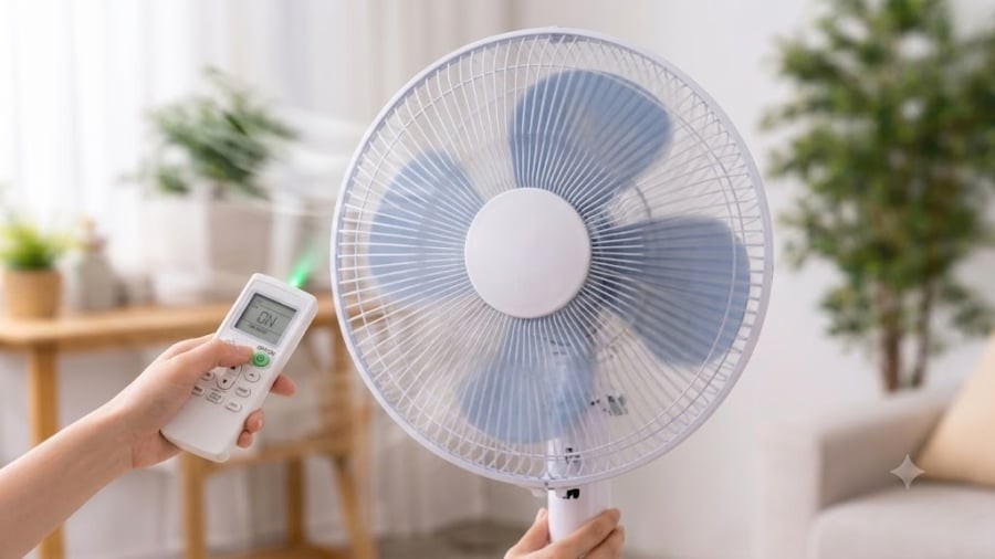 Mặc dù dàn lạnh của điều hòa đã có sẵn quạt gió, nhưng do được gắn cố định trên tường cao nên luồng khí lạnh rất khó lan tỏa đồng đều ngay lập tức.