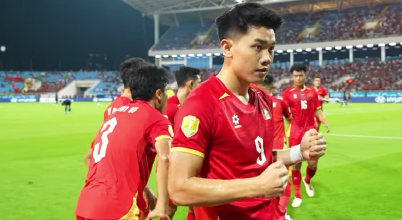 Nguyễn Đình Bắc đã có được bàn thắng thứ 4 tại ASEAN Cup 2026. Ảnh chụp màn hình (FPT).