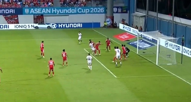 Indonesia chỉ có 1 bàn thắng của Oratmangoen. (Ảnh: Chụp màn hình VTV)