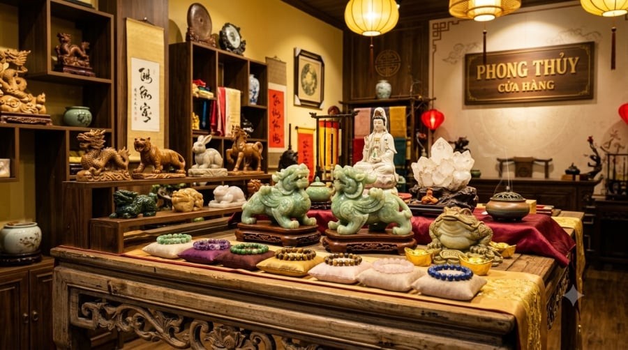 Vật phẩm phong thủy và đồ mang ý nghĩa tâm linh là một trong những nhóm đồ được nhiều người cân nhắc khi mua sắm trong tháng 7 âm lịch theo quan niệm dân gian.