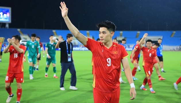Đình Bắc đang dẫn đầu danh sách Vua phá lưới ASEAN Cup 2026. Ảnh: VFF