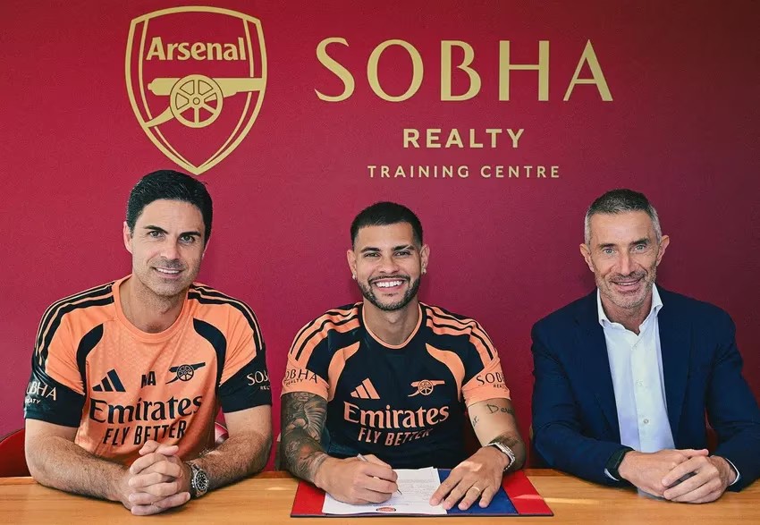 Bruno Guimaraes chính thức cập bến Arsenal. Ảnh: Arsenal FC.