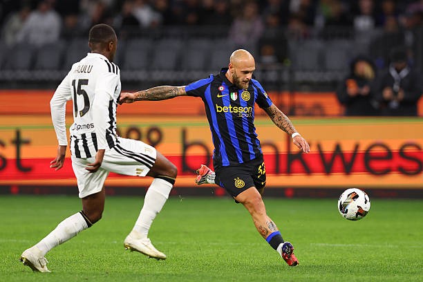 Federico Dimarco mở tỷ số cho Inter Milan. Ảnh: Getty Images.