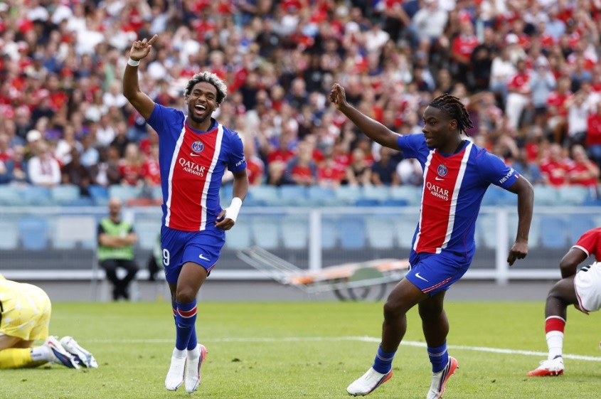  Ibrahim Mbaye mở tỷ số cho PSG. Ảnh: Trang chủ PSG.