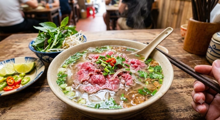 Phở bò tái được nhiều người yêu thích nhờ thịt mềm, ngọt nhưng ăn thịt chưa chín kỹ có thể tiềm ẩn nguy cơ mất an toàn thực phẩm.