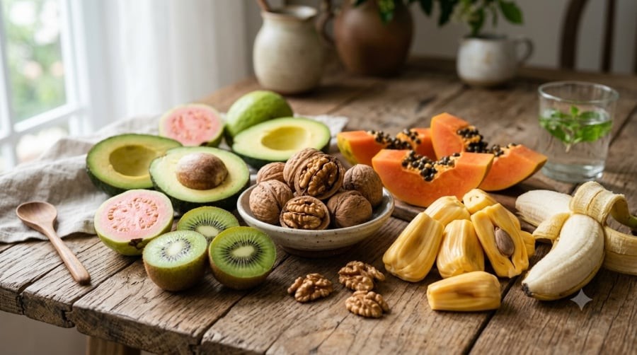 Không chỉ cá, một số loại quả và thực phẩm thực vật cũng cung cấp omega-3 dạng ALA.
