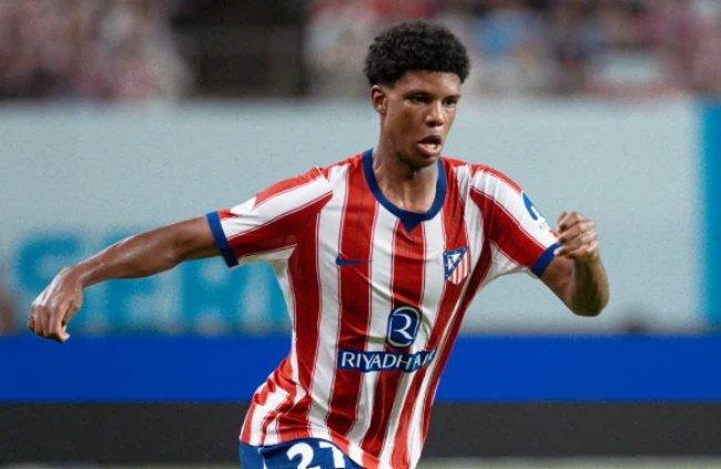 Dominguez ghi bàn cho Atletico Madrid. Ảnh: Tài khoản X của Atletico.