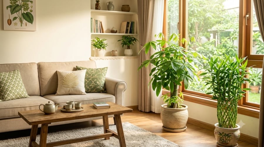Cây xanh phát triển tươi tốt được nhiều người xem là dấu hiệu báo hiệu nguồn năng lượng tích cực và vận may sắp ghé thăm.