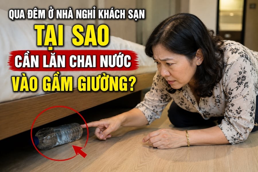 Lăn chai nước vào gầm giường trước khi ngủ khách sạn, nhà nghỉ có tác dụng gì?