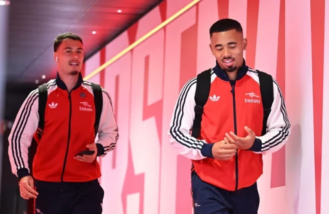 Bộ đôi Jesus và Martinelli có thể rời Arsenal. Ảnh: Getty.