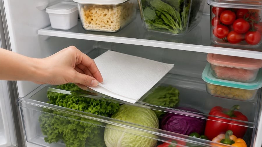 Đặt giấy ăn trong tủ lạnh có một số công dụng bất ngờ