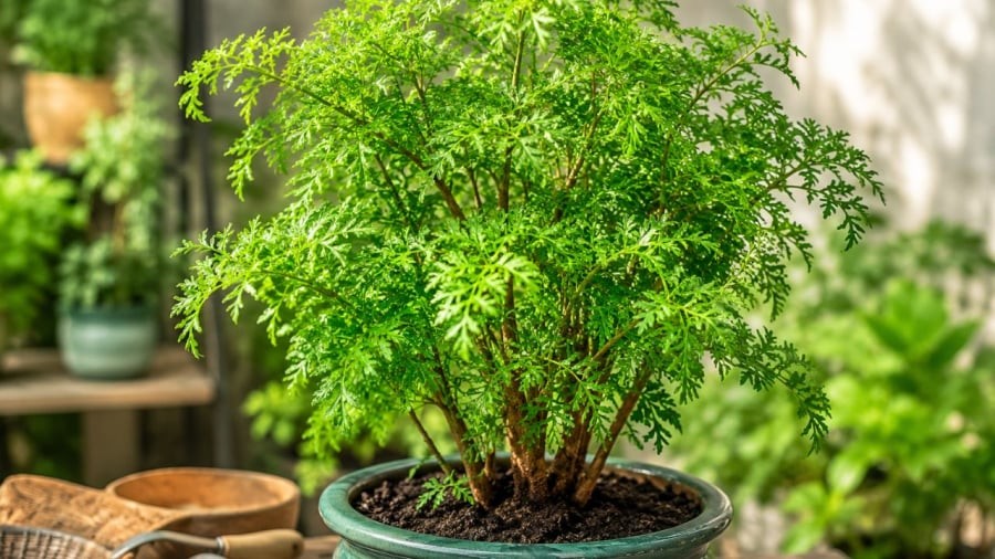 Đinh lăng trồng trong chậu vẫn xanh tốt quanh năm