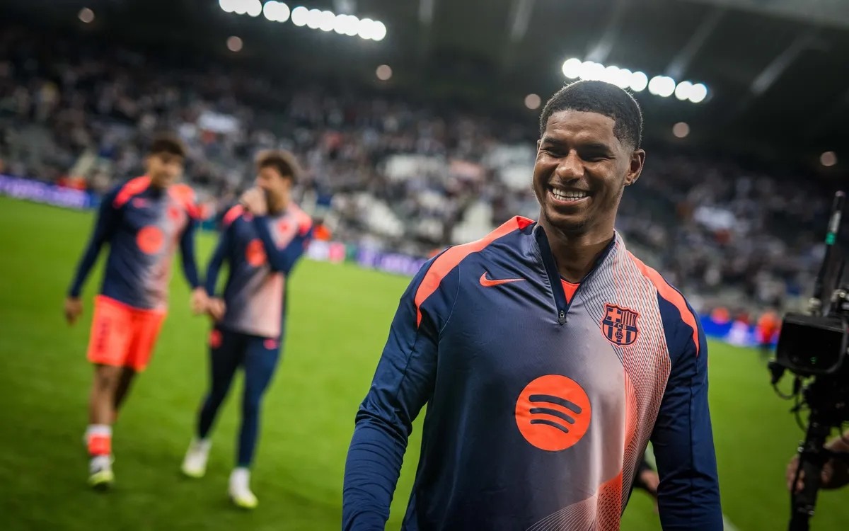 Marcus Rashford đã có một mùa giải cho mượn ấn tượng trong màu áo Barca. Ảnh: Barcelona FC.