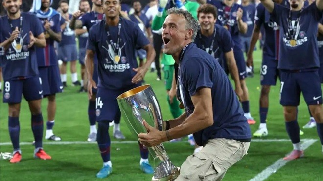 Enrique đã giành 2 cúp C1 với PSG. Ảnh: Getty.