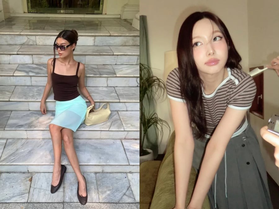 Bên cạnh trắng, nâu cũng là một gam màu đặc biệt hợp với xanh bạc hà. 