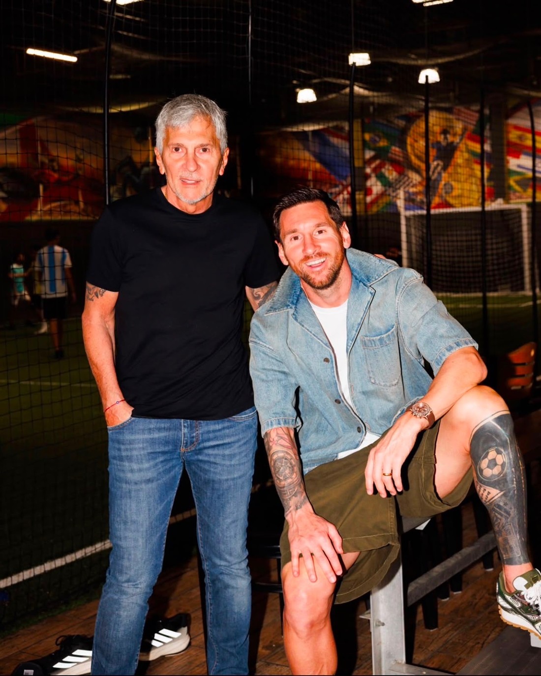 Lionel Messi và người cha Jorge Messi. Ảnh: Lionel Messi/Instagram.
