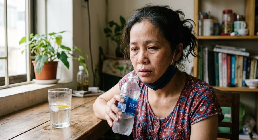 Khô miệng, mệt mỏi, khát nước hoặc nước tiểu sẫm màu có thể là những dấu hiệu cho thấy cơ thể đang cần được bổ sung thêm nước.