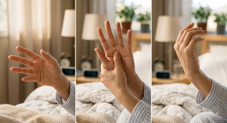 Vận động nhẹ và thay đổi tư thế có thể giúp cải thiện cảm giác tê tay do chèn ép tạm thời.