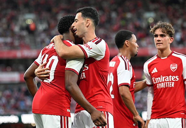 Arsenal đánh bại Como trên chấm luân lưu. Ảnh: Getty Images
