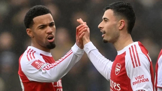 Nwaneri và Martinelli có thể rời Arsenal mùa hè này. Ảnh: Getty Images