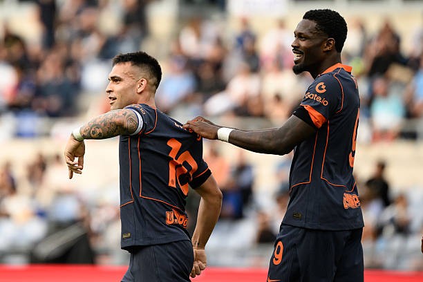 Inter Milan thiếu đi bộ đôi tiền đạo quan trọng, Lautaro Martinez và Marcus Thuram. Ảnh: Getty Images.
