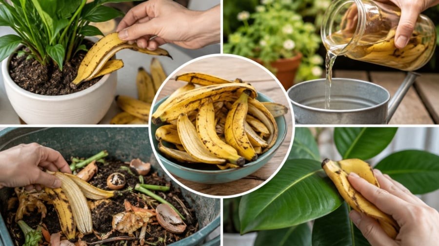 Vỏ chuối có nhiều công dụng bất ngờ
