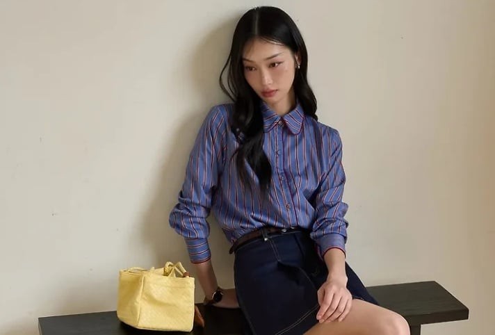 Trong số những thiết kế mang họa tiết kẻ sọc, sơ mi là lựa chọn dễ biến hóa nhất.