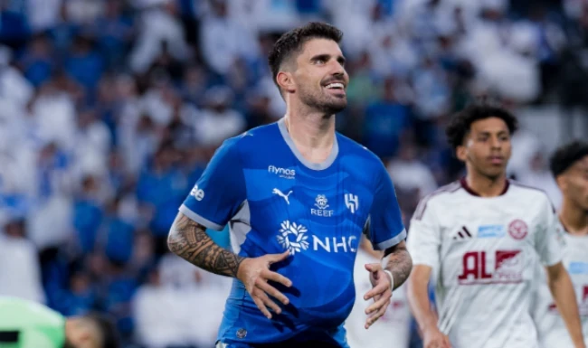 Neves lập cú đúp bàn thắng cho Al Hilal. Ảnh: Tài khoản X của Al Hilal.