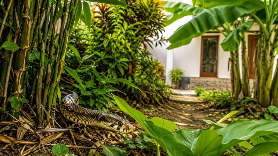 Hãy cẩn trọng để tránh rắn vào nhà