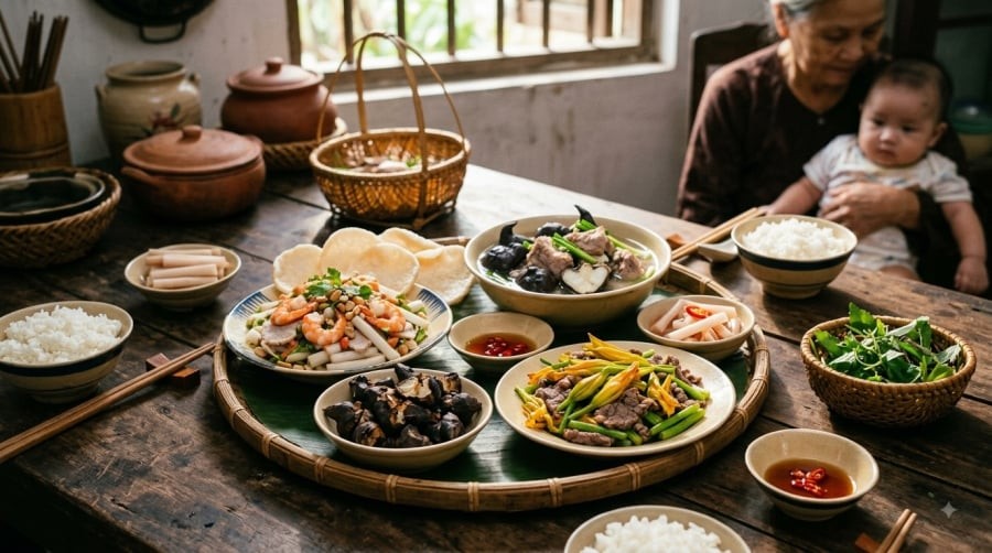 Chỉ cần chế biến đơn giản, những nguyên liệu theo mùa đã có thể trở thành món ngon cho bữa cơm gia đình.