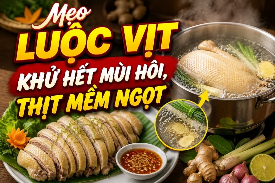 Mẹo luộc vịt khử hết mùi hôi, thịt mềm ngọt