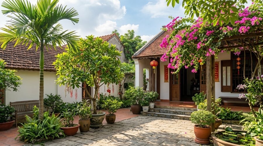 Những loại cây vừa tạo mảng xanh đẹp mắt, vừa được người xưa gửi gắm nhiều ý nghĩa tốt lành khi trồng trước nhà.