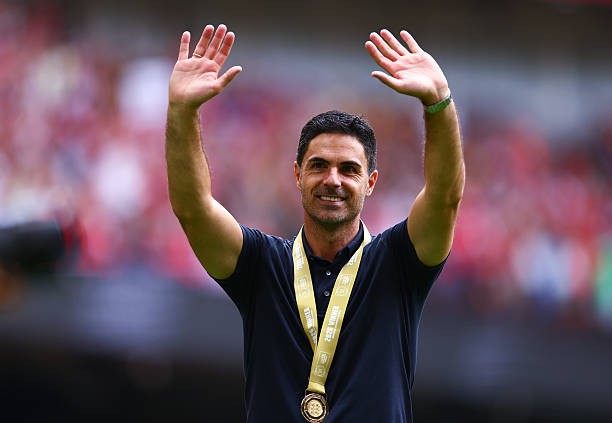Arteta hài lòng với chiến thắng Man City. Ảnh: Getty Images.