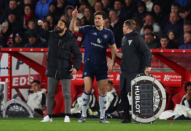 Maguire và Amorim trong thời gian cùng làm việc ở Man Utd. Ảnh: Getty Images. 