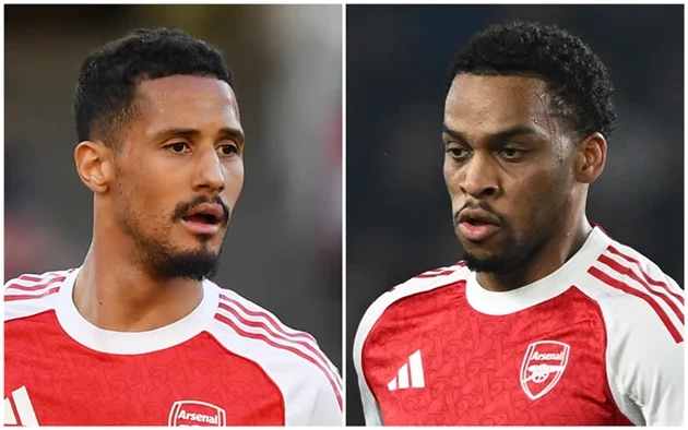 Saliba và Timber sẽ vắng mặt trong giai đoạn đầu mùa giải của Arsenal. Ảnh: Getty/London Standard