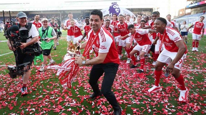 Arteta đã giúp Arsenal vô địch Ngoại hạng Anh. Ảnh: Getty.